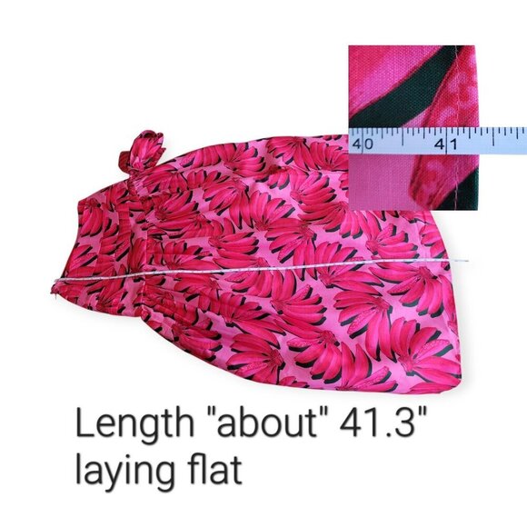 Fuchsia Red Banana Print Maxi Skirt HT360 Collective Nordstrom Size XS Summer - Picture 8 of 11